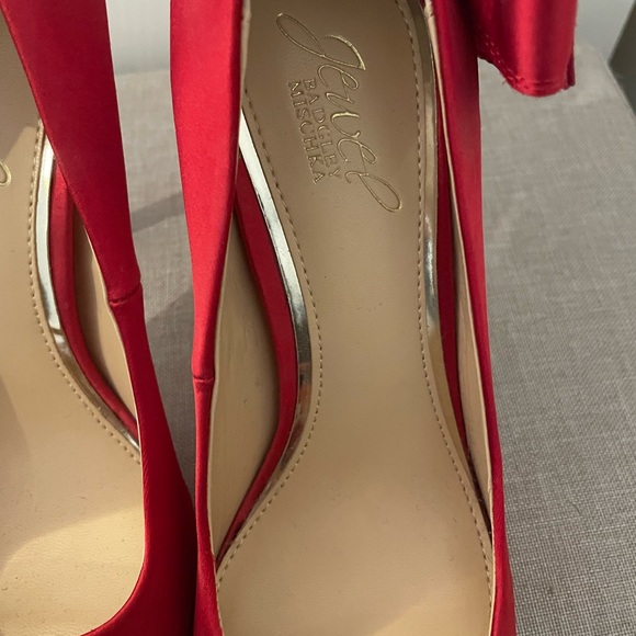 BADGLEY MISCHKA Jewel Red High Heeled Stilettos - Picture 8 of 11